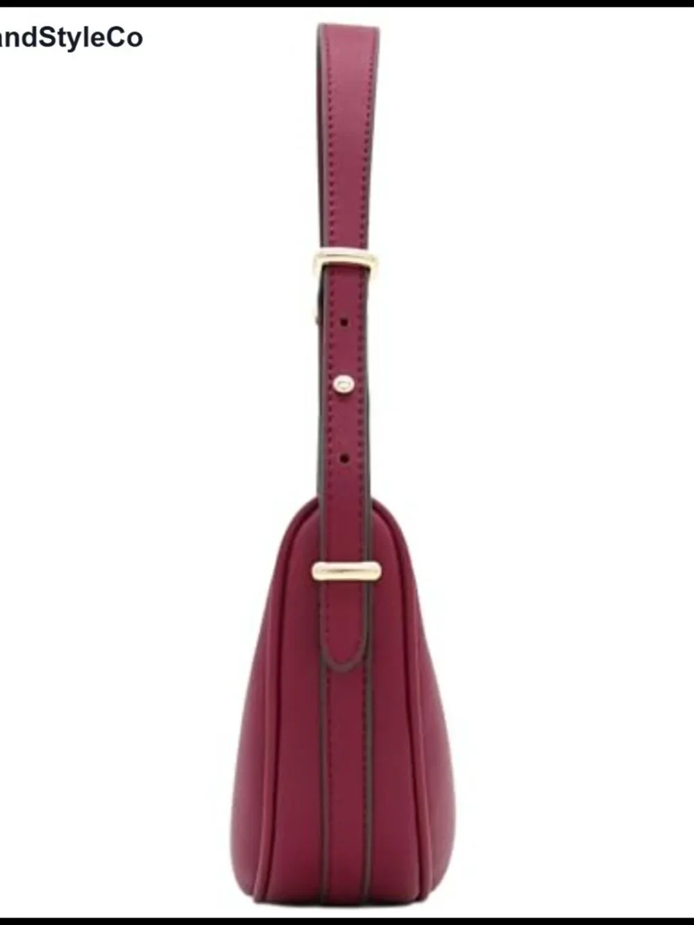 Crescent Underarm Shoulder Bag Faux Leather Adjustable Strap Hobo Purse